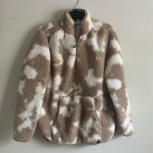 Fluffy pullover sweatshirt